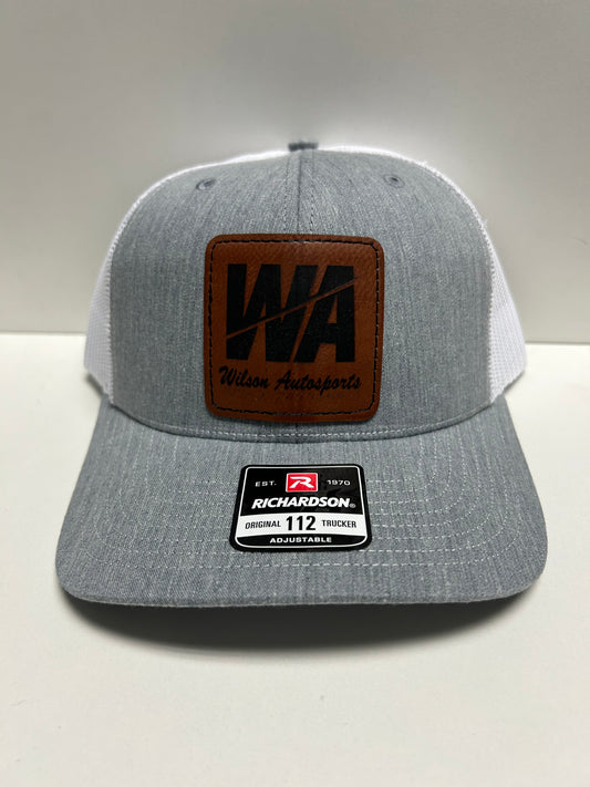 Gray Richards Leather Patch Snap Back Hat